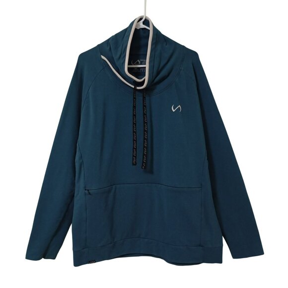 TLF Teal Pullover Hoodie 2XL With Kangaroo Pocket & Drawstring Collar Mens - Picture 2 of 11